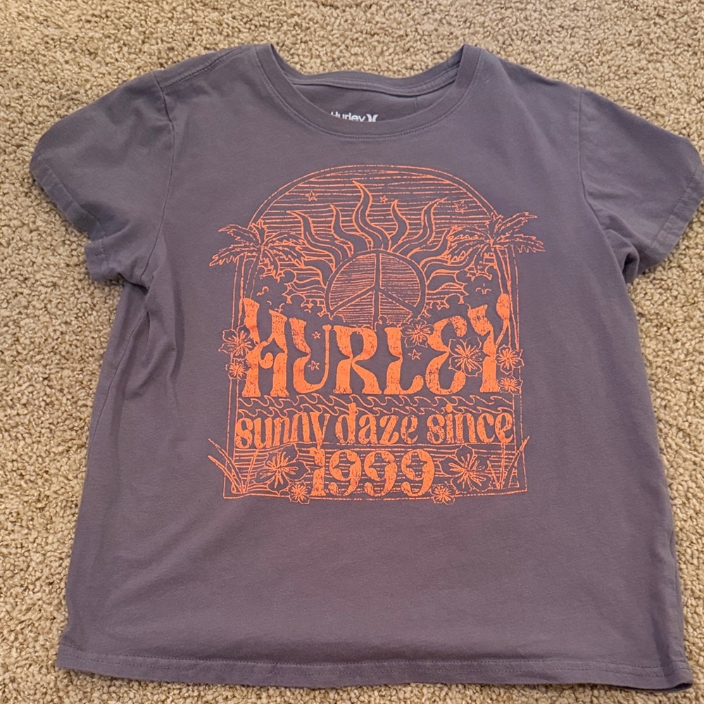 Hurley Women’s Tee - Purple with Orange Graphic